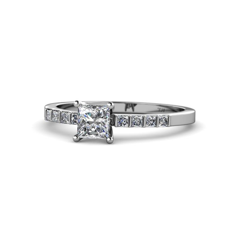 Amra Semi Mount Engagement Ring Diamond Four Prong Semi Mount Engagement Ring SI SI G H ct tw in K White Gold