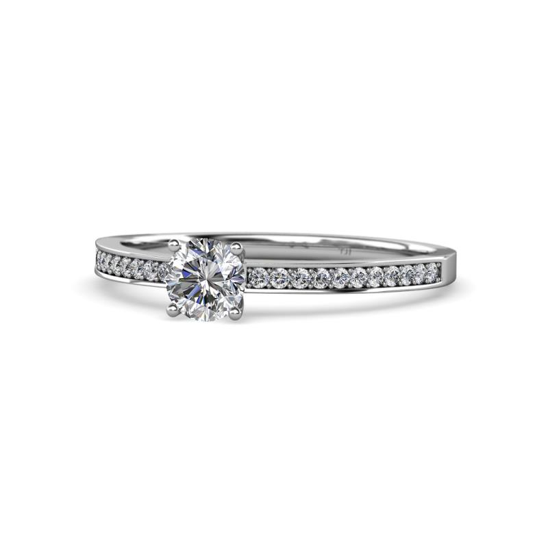 Celia Semi Mount Engagement Ring Diamond Four Prong Semi Mount Engagement Ring SI I G H ct tw in K White Gold