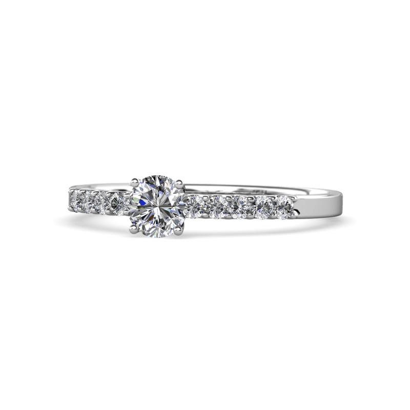 Juan Semi Mount Engagement Ring Diamond Four Prong Semi Mount Engagement Ring SI I G H ct tw in K White Gold