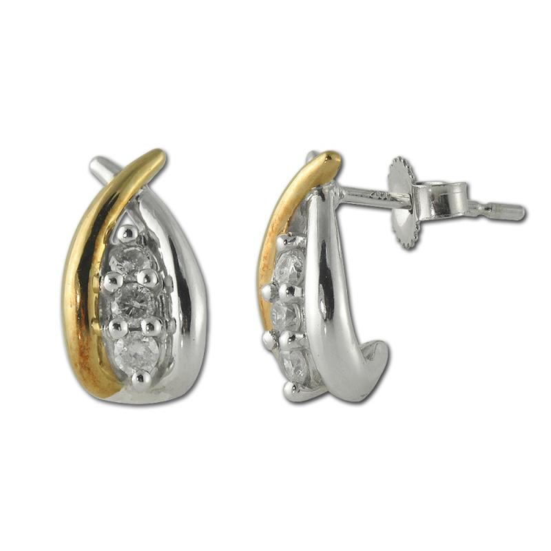 Diamond Hoop Earrings Diamond Half Hoop Earrings ct tw in K White Gold
