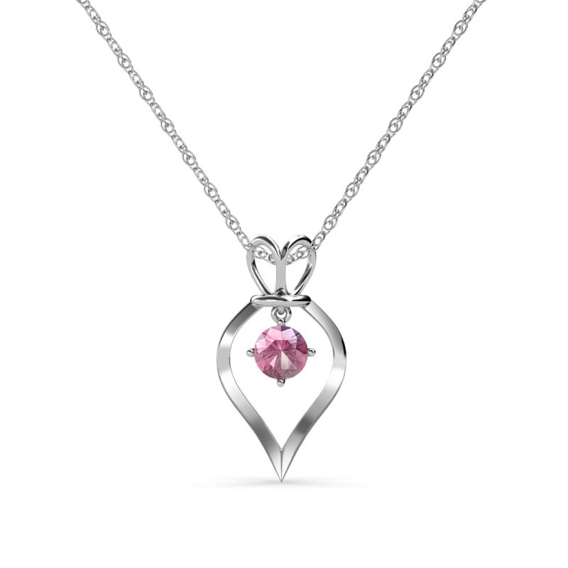 Sallie Pink Tourmaline Heart Pendant Pink Tourmaline Royal Heart Pendant Necklace ct K White GoldIncluded Inches K White Gold Chain