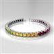 2 - Holi 4.00 mm Multi Gemstone Eternity Tennis Bracelet 