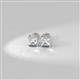 2 - Alina Princess Cut Lab Grown Diamond  1 1/2 ctw Four Prongs Solitaire Stud Earrings 