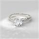 2 - Eudora Classic 1.00 ct IGI Certified Lab Grown Diamond Round (6.50 mm) Solitaire Engagement Ring 