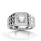 2 - Kellan 1.00 ct (6.50 mm) GIA Certified Natural Diamond Geometric Square Side Design Solitaire Men Band 