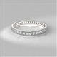 2 - Livia 1.70 mm Emerald Eternity Band 