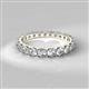 2 - Audrey 3.00 mm White Sapphire U Prong Eternity Band 