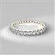 2 - Audrey 2.40 mm White Sapphire U Prong Eternity Band 