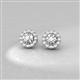 2 - Bernice 0.71 ctw Round Pink Tourmaline Halo Stud Earrings 