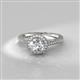 2 - Vida Signature 1.20 ctw IGI Certified Lab Grown Diamond Round (6.50 mm) & Natural Diamond Round (1.10 mm) Halo Engagement Ring 