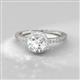 2 - Syna Signature Diamond and Lab Created Alexandrite Halo Engagement Ring 