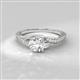 2 - Grianne Signature 1.25 ctwIGI Certified Round Lab Grown Diamond (VS1/F) and Natural Diamond Engagement Ring 