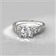 2 - Alana Signature 1.30 ctw IGI Certified Lab Grown Diamond Round (6.50 mm) & Natural Diamond Round (2.40 mm) Engagement Ring 