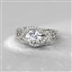 2 - Fineena Signature 1.11 ctw IGI Certified Lab Grown Diamond Round (6.50 mm) & Natural Diamond (1.00 mm) Halo Engagement Ring 