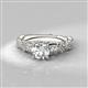 2 - Carina Signature 1.14 ctw IGI Certified Lab Grown Diamond Round (6.50 mm) & Natural Diamond Round (1.30 mm) Engagement Ring 