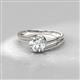 2 - Elena Signature 0.65 ct IGI Certified Lab Grown Diamond Round (5.50 mm) Bypass Solitaire Engagement Ring 