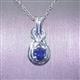 2 - Amanda 5.00 mm Round Diamond Solitaire Infinity Love Knot Pendant Necklace 
