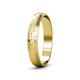 3 - Alain Hammer Finish 4 mm Step Edge Wedding Band 