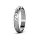 4 - Feivel Hammer Finish 4.00 mm Beveled Edge Wedding Band 