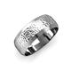 1 - Feivel Hammer Finish 4.00 mm Beveled Edge Wedding Band 