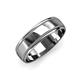 1 - Bryon High Polish 4 mm Milgrain Wedding Band 