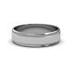 2 - Bryon Glass Finish 4 mm Milgrain Wedding Band 