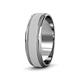 3 - Bryon Glass Finish 4 mm Milgrain Wedding Band 