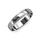 1 - Bryon High Polish 4 mm Milgrain Wedding Band 