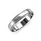 1 - Bryon Satin Finish 4 mm Milgrain Wedding Band 