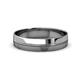 2 - Ezalor High Polish 5 mm Center Ridge Wedding Band 