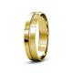 3 - Ezalor High Polish 5 mm Center Ridge Wedding Band 