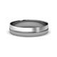 2 - Ezalor Satin Finish 5 mm Center Ridge Wedding Band 