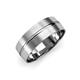1 - Ezalor Satin Finish 5 mm Center Ridge Wedding Band 