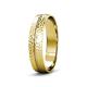 3 - Ezalor Hammer Finish 5 mm Center Ridge Wedding Band 