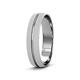 3 - Ezalor Glass Finish 5 mm Center Ridge Wedding Band 