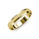 1 - Alain Glass Finish 4 mm Step Edge Wedding Band 