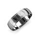 1 - Alain High Polish 4 mm Step Edge Wedding Band 