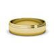 2 - Alain Satin Finish 4 mm Step Edge Wedding Band 