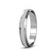 3 - Alain Glass Finish 4 mm Step Edge Wedding Band 