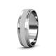 3 - Alain Glass Finish 4 mm Step Edge Wedding Band 