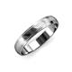1 - Alain High Polish 4 mm Step Edge Wedding Band 