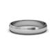 2 - Alain Satin Finish 4 mm Step Edge Wedding Band 