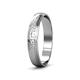 3 - Alain Hammer Finish 4 mm Step Edge Wedding Band 
