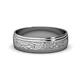 2 - Alain Hammer Finish 4 mm Step Edge Wedding Band 