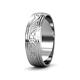 3 - Alain Hammer Finish 4 mm Step Edge Wedding Band 