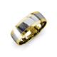 1 - Thorin High Polish 7 mm Two Tone Wedding Band 