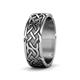 3 - Evan High Polish 7.00 mm Celtic Wedding Band 