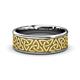 2 - Arden High Polish 7.00 mm Two Tone Celtic Trinity Knot Wedding Band 
