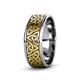 3 - Arden High Polish 7.00 mm Two Tone Celtic Trinity Knot Wedding Band 