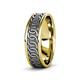3 - Eavan High Polish 6.00 mm Two Tone Celtic Wedding Band 